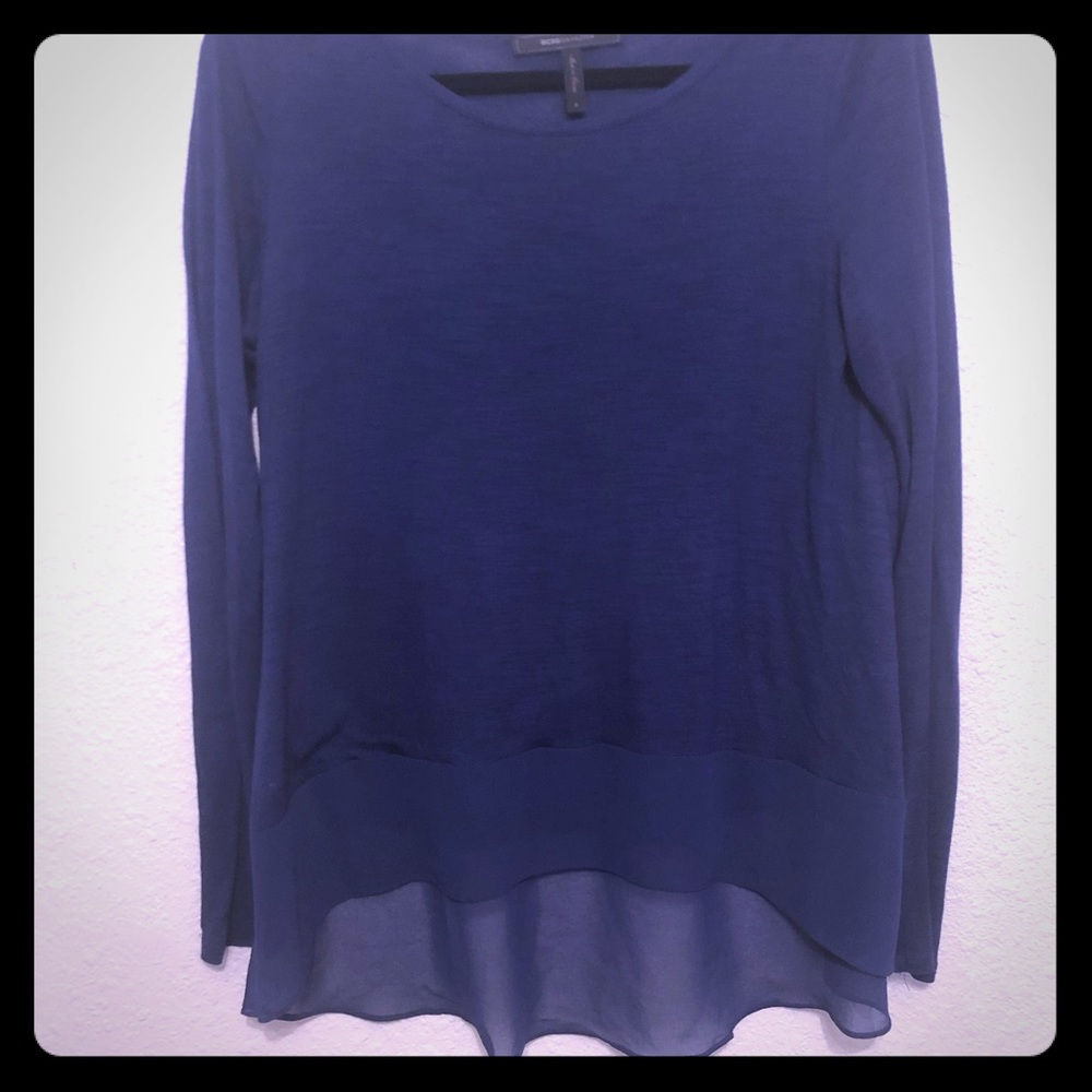 BCBG Blue Long Sleeve Top